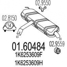 01.60484 MTS Глушитель выхлопных газов конечный