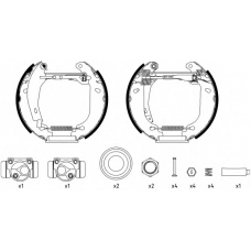 8DB 355 003-911 HELLA Комплект тормозных колодок