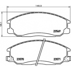 8DB 355 009-991 HELLA Комплект тормозных колодок, дисковый тормоз