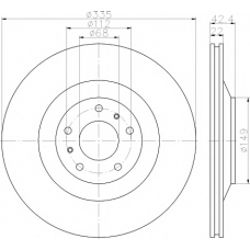 8DD 355 115-461 HELLA PAGID Тормозной диск