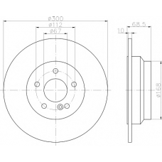 MDC1633 MINTEX Тормозной диск