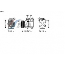 HYK123 AVA Компрессор, кондиционер