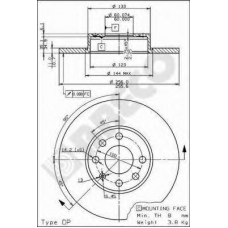 BS 7572 BRECO Тормозной диск