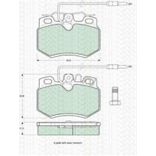 8110 38002 TRIDON Brake pads - front