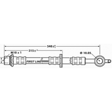 FBH7271 FIRST LINE Тормозной шланг