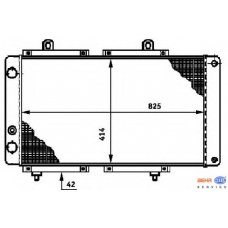 8MK 376 720-071 HELLA Радиатор, охлаждение двигателя