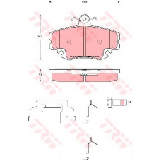 GDB1634 TRW Комплект тормозных колодок, дисковый тормоз