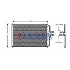 092017N AKS DASIS Конденсатор, кондиционер