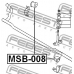MSB-008 FEBEST Опора, стабилизатор