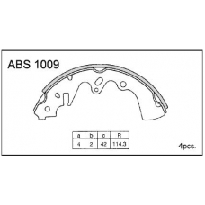 ABS1009 Allied Nippon Колодки барабанные