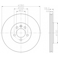 8DD 355 102-741 HELLA Тормозной диск