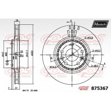 875367.0000 MAXTECH Тормозной диск