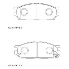 KD3744 ASIMCO Комплект тормозных колодок, дисковый тормоз