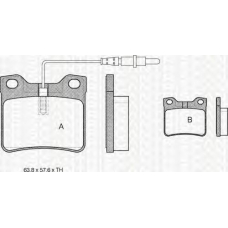 8110 23012 TRIDON Brake pads - rear