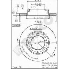 BS 7225 BRECO Тормозной диск