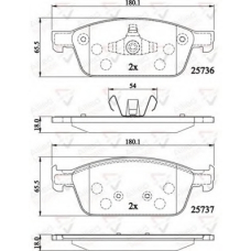ADB02196 COMLINE Комплект тормозных колодок, дисковый тормоз