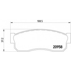 MDB1207 DON Комплект тормозных колодок, дисковый тормоз