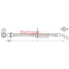 4110375 METZGER Тормозной шланг