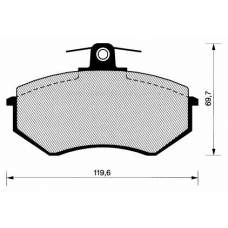 0 986 466 699 BOSCH Комплект тормозных колодок, дисковый тормоз