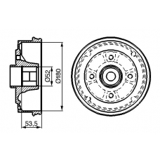 0 986 477 112 BOSCH Тормозной барабан