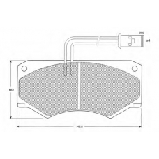 PF1236 PROCODIS FRANCE Комплект тормозных колодок, дисковый тормоз