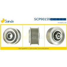 SCP90159.1 SANDO Ременный шкив, генератор