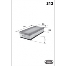 ELP9283 MECAFILTER Воздушный фильтр