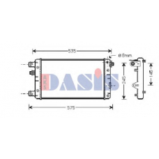 081520N AKS DASIS Радиатор, охлаждение двигателя