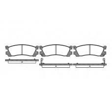 P3483.02 WOKING Комплект тормозных колодок, дисковый тормоз