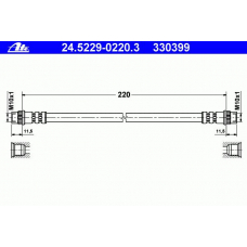 24.5229-0220.3 ATE Тормозной шланг