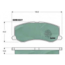 GDB3237 TRW Комплект тормозных колодок, дисковый тормоз