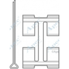 KIT442 APEC Комплектующие, тормозные колодки