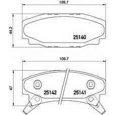 T2036 PAGID Комплект тормозных колодок, дисковый тормоз