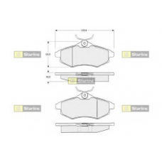 BD S319P STARLINE Комплект тормозных колодок, дисковый тормоз