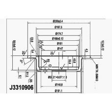 J3310906 NIPPARTS Тормозной диск