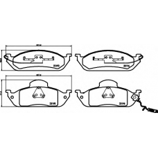 8DB 355 008-661 HELLA Комплект тормозных колодок, дисковый тормоз