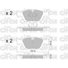 822-124-0 CIFAM Комплект тормозных колодок, дисковый тормоз