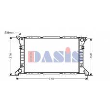 250230N AKS DASIS Радиатор, охлаждение двигателя