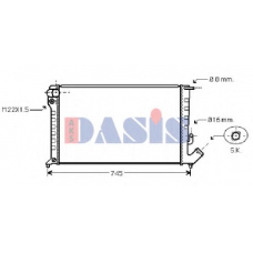 060015N AKS DASIS Радиатор, охлаждение двигателя