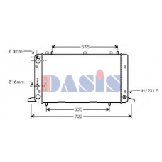 481060N AKS DASIS Радиатор, охлаждение двигателя