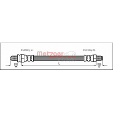 4112518 METZGER Тормозной шланг