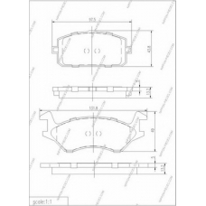 T360A41 NPS Комплект тормозных колодок, дисковый тормоз