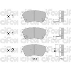 822-502-0 CIFAM Комплект тормозных колодок, дисковый тормоз