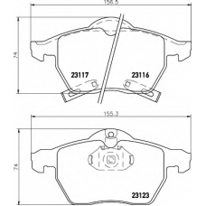 8DB 355 008-141 HELLA Комплект тормозных колодок, дисковый тормоз