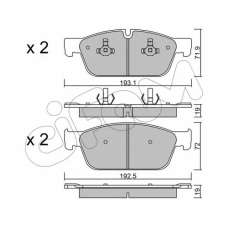 822-967-0 CIFAM Комплект тормозных колодок, дисковый тормоз
