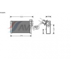 RTA6099 AVA Теплообменник, отопление салона