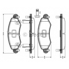 0 986 TB2 344 BOSCH Комплект тормозных колодок, дисковый тормоз