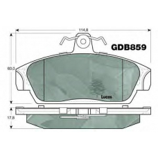 GDB859 TRW Комплект тормозных колодок, дисковый тормоз