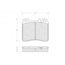 PF1274 PROCODIS FRANCE Комплект тормозных колодок, дисковый тормоз