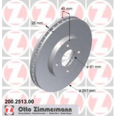 200.2513.00 ZIMMERMANN Тормозной диск